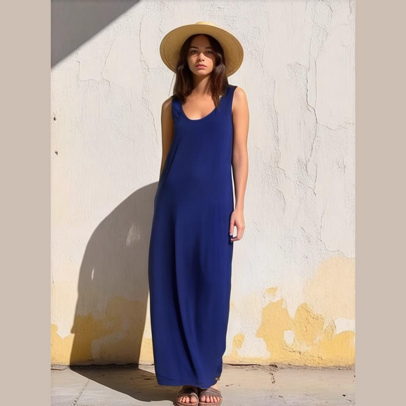 magie fit Dresses & Skirts - Blue maxi tank dress. Small NWOT